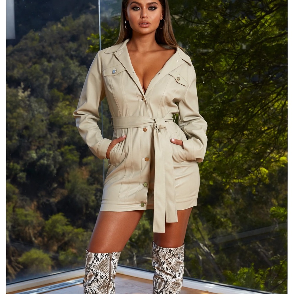 Oh polly vegan leather dress